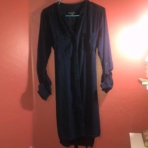 Soft long jean jacket